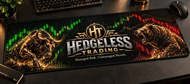 Candlestick Desk Mat · Hedgeless branded concept mockup
